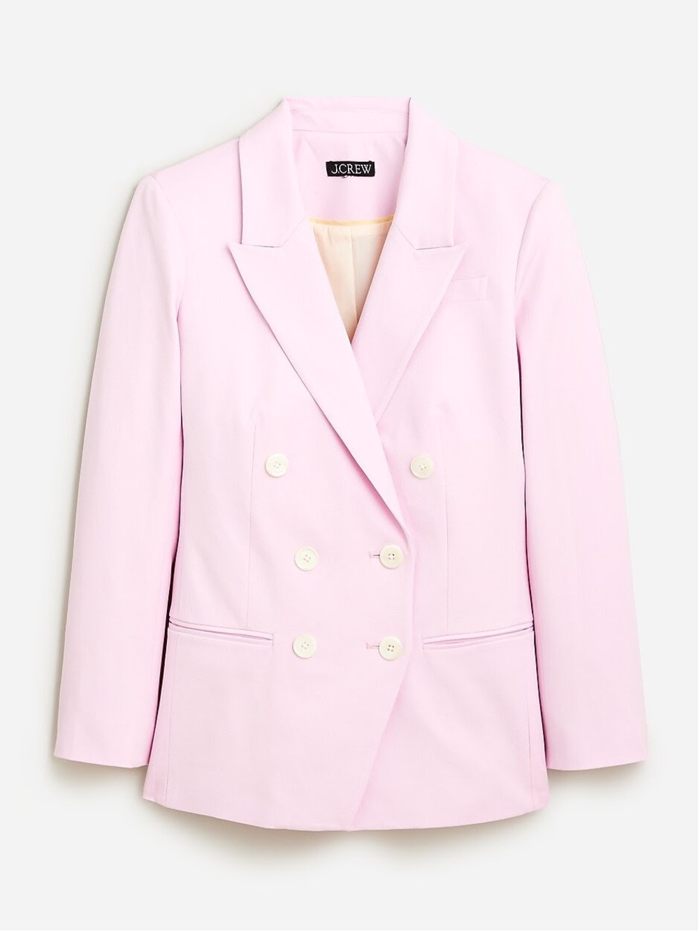 J.Crew Double-Breasted Paris Pink Blazer